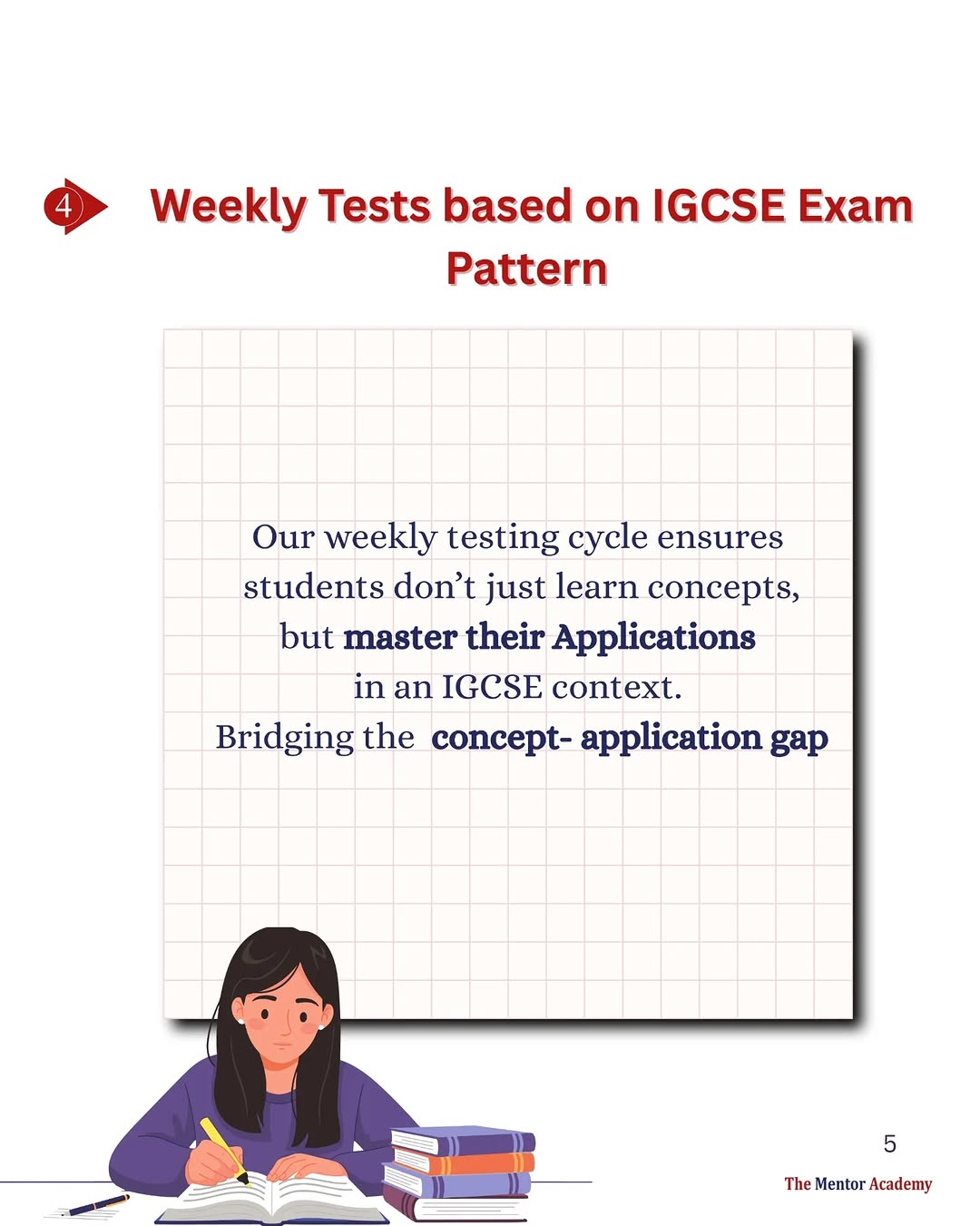 Weekly Tests based on IGCSE Exam Pattern